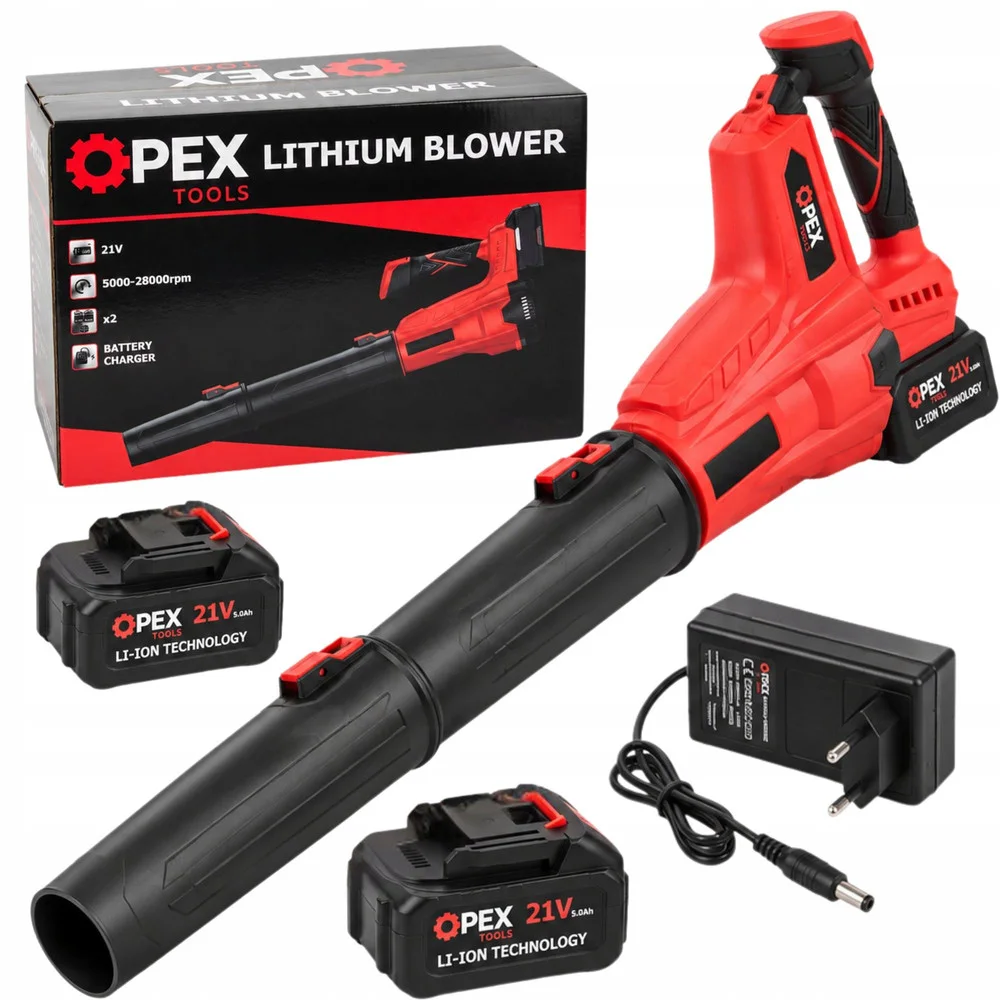 Акумулаторна духалка за листа OPEX TOOLS 21 V с 2 батерии по 5 Ah и 6 скорости