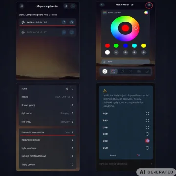 Неонова RGB LED лента 5 м с Bluetooth, USB 5 V и дистанционно управление