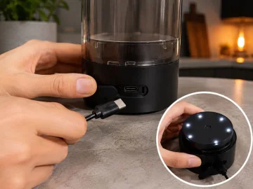 Електрически шейкър 700 мл с USB зареждане и магнитна стойка за телефон