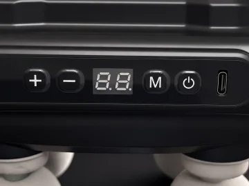 Акумулаторен масажор за тяло с 4 глави, 20 нива и 6 режима – черен