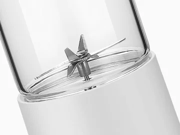 Преносим акумулаторен блендер 400 мл, 150 W, USB зареждане, бял