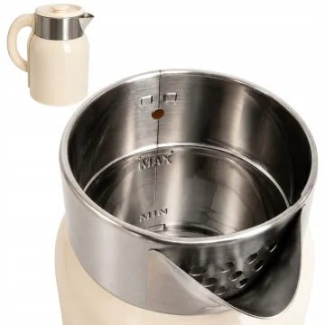 Ретро електрическа кана 1,4 л, 1500 W, неръждаема стомана, бежова