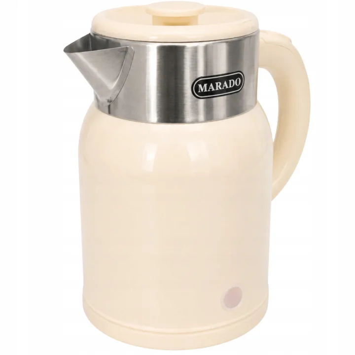 Ретро електрическа кана 1,4 л, 1500 W, неръждаема стомана, бежова