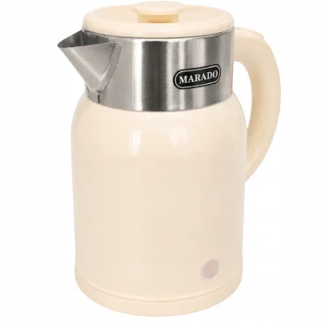 Ретро електрическа кана 1,4 л, 1500 W, неръждаема стомана, бежова
