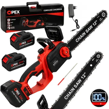 Акумулаторен верижен трион OPEX TOOLS OPX28015, 12″, 2 × 21 V 3 Ah