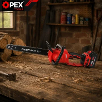 Акумулаторен верижен трион OPEX TOOLS OPX28015, 12″, 2 × 21 V 3 Ah
