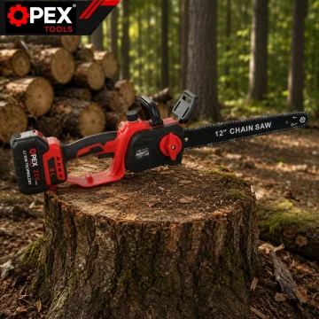 Акумулаторен верижен трион OPEX TOOLS OPX28015, 12″, 2 × 21 V 3 Ah