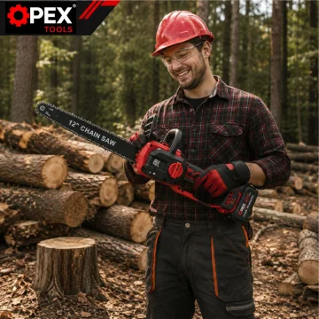 Акумулаторен верижен трион OPEX TOOLS OPX28015, 12″, 2 × 21 V 3 Ah