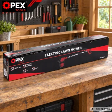 Акумулаторен тример с колела OPEX TOOLS 21 V с 2 батерии по 1,5 Ah и ножове