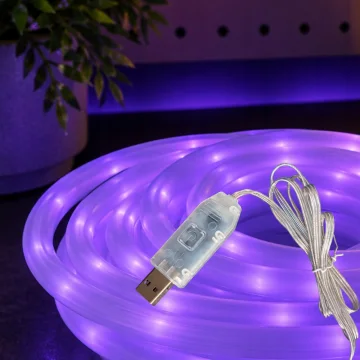 Неонова RGB LED лента 5 м с Bluetooth, USB и дистанционно