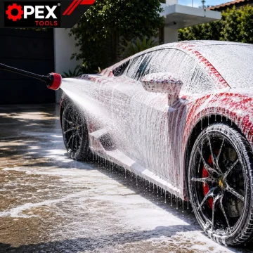 Акумулаторна водоструйка OPEX TOOLS 21 V, 12 bar с 2 батерии по 3 Ah и куфар