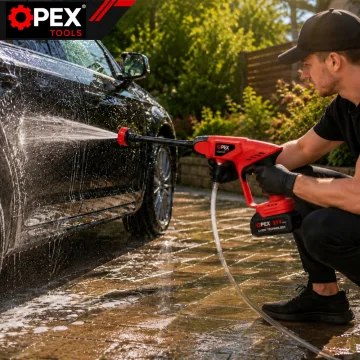 Акумулаторна водоструйка OPEX TOOLS 21 V, 12 bar с 2 батерии по 3 Ah и куфар
