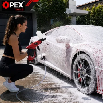 Акумулаторна водоструйка OPEX TOOLS 21 V, 12 bar с 2 батерии по 3 Ah и куфар