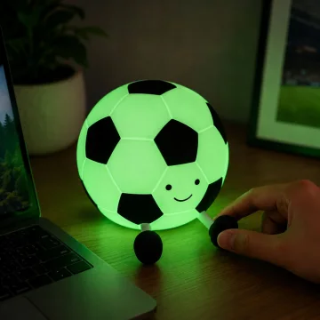 Силиконова LED нощна лампа футболна топка с RGB, USB-C и 30-минутен таймер