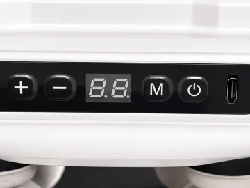 Акумулаторен масажор за тяло с 4 глави, 20 степени и 6 режима, 12 W – бял
