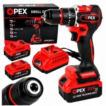 Безчетков ударен винтоверт OPEX TOOLS OPX28011, 21 V, 50 Nm, 2 × 3 Ah