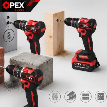 Безчетков ударен винтоверт OPEX TOOLS OPX28011, 21 V, 50 Nm, 2 × 3 Ah