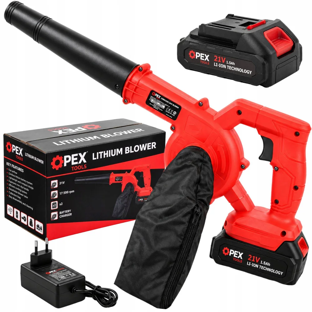 Акумулаторна духалка за листа OPEX TOOLS OPX28022, 150 W, 21 V, 2 батерии