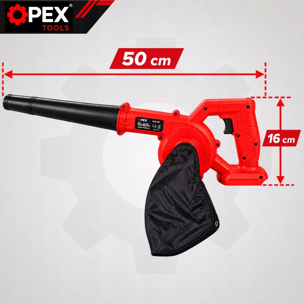 Акумулаторна духалка за листа OPEX TOOLS OPX28022, 150 W, 21 V, 2 батерии