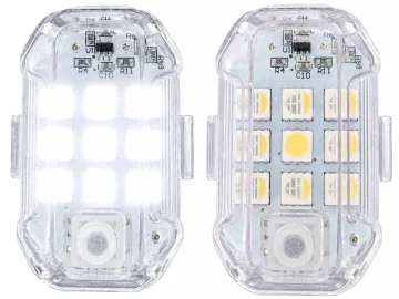 Акумулаторни LED стробоскопични светлини, 7 цвята – 2 броя с дистанционно