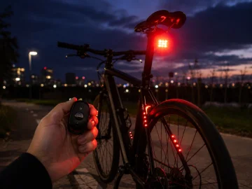 Акумулаторни LED стробоскопични светлини, 7 цвята – 2 броя с дистанционно