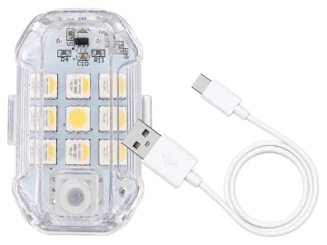 Акумулаторни LED стробоскопични светлини, 7 цвята – 2 броя с дистанционно