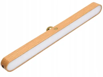 Магнитна LED стенна лампа от дърво, USB-C, 1000 mAh, сензорно димиране