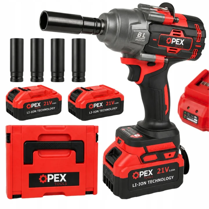 Безчетков акумулаторен гайковерт OPEX TOOLS 1000 Nm, 2 × 3 Ah