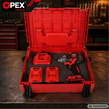 Безчетков акумулаторен гайковерт OPEX TOOLS 1000 Nm, 2 × 3 Ah