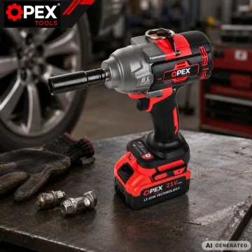 Безчетков акумулаторен гайковерт OPEX TOOLS 1000 Nm, 2 × 3 Ah