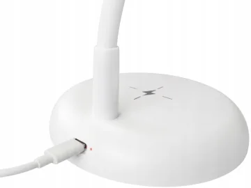 LED настолна лампа с гъвкаво рамо, димиране и USB-C, бяла, 53 см