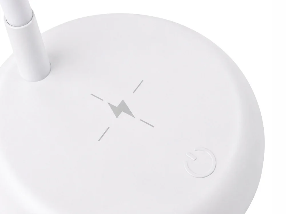 LED настолна лампа с гъвкаво рамо, димиране и USB-C, бяла, 53 см