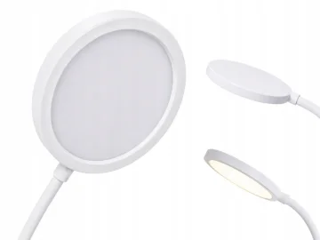 LED настолна лампа с гъвкаво рамо, димиране и USB-C, бяла, 53 см