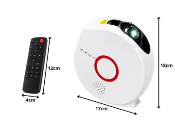 LED проектор галактика и звездно небе с Bluetooth тонколона и дистанционно – бял