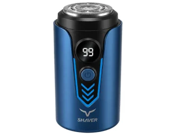 Водоустойчива компактна електрическа самобръсначка, USB-C, 3 W – синя
