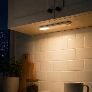 Магнитна LED лампа със сензор за движение, 1,5 W, 15 см, бяла