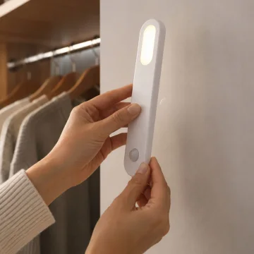 Магнитна LED лампа със сензор за движение, 1,5 W, 15 см, бяла