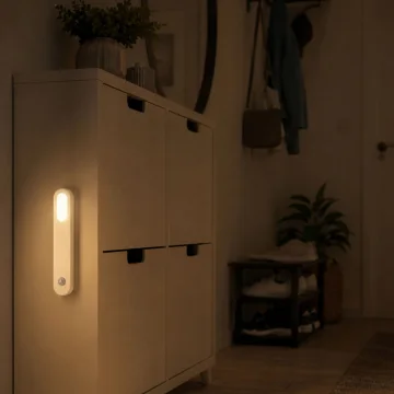 Магнитна LED лампа със сензор за движение, 1,5 W, 15 см, бяла