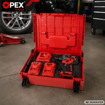 Акумулаторен ударен гайковерт OPEX TOOLS OPX28038, 700 Nm, 2 × 3 Ah