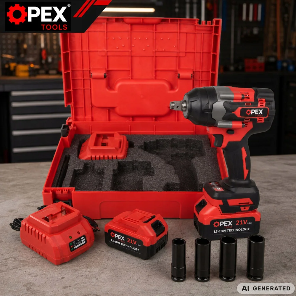 Акумулаторен ударен гайковерт OPEX TOOLS OPX28038, 700 Nm, 2 × 3 Ah
