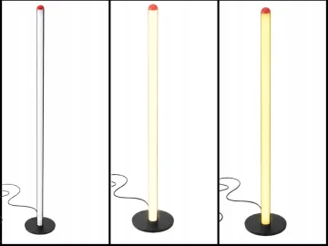 LED подова лампа 100 см, 9 W, три светлинни режима и димер, черна
