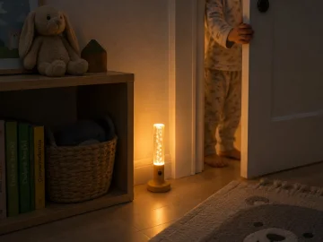 LED нощна лампа с датчик за движение и магнитен монтаж, USB-C – кафява