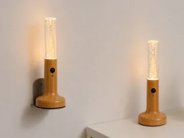 LED нощна лампа с датчик за движение и магнитен монтаж, USB-C – кафява