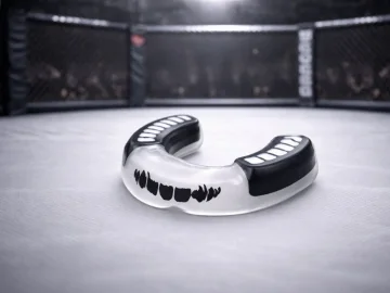 Протектор за зъби за бокс и MMA с кутия – черен и прозрачен