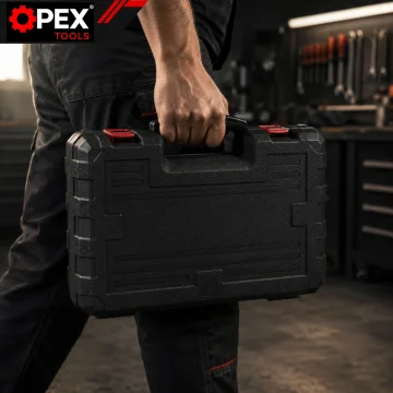 Акумулаторен саблен трион OPEX TOOLS 21 V, 2 батерии и 4 ножа