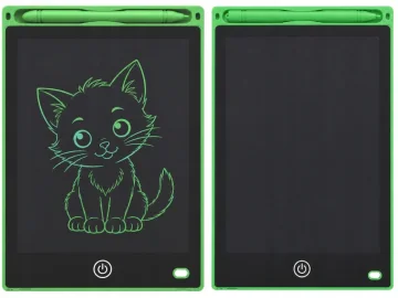 LCD таблет за рисуване и писане 12″ със стилус и заключване, зелен