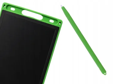 LCD таблет за рисуване и писане 12″ със стилус и заключване, зелен
