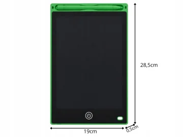 LCD таблет за рисуване и писане 12″ със стилус и заключване, зелен