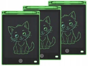 LCD таблет за рисуване и писане 12″ със стилус и заключване, зелен