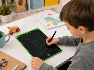 LCD таблет за рисуване и писане 12″ със стилус и заключване, зелен